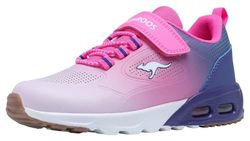 KangaROOS Kx-Bases Ev, Scarpe da Ginnastica Bambina, Rosa Fluo, Bianco, 28 EU