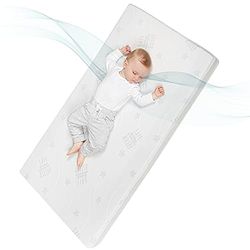 roba Babymadrass 60 x 120 cm - AIR BALANCE PLUS - safe asleep® - Madrass för spjälsängar - Optimalt sömkklimat för spädbarn