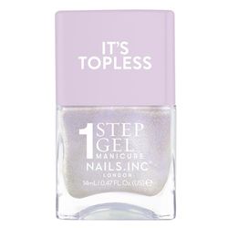 Nails Inc It's Topless Gel-Like Nail Polish, 4-in-1 Base Coat, Treatment, Colour & Top Coat, Long Lasting, Strong, Chip Free Nails, Glossy Salon Quality Manicure, Air Dry Nail Polish, Halle, 14 ML