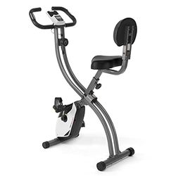 Ultrasport F-Bike 200B, fietstrainer, hometrainer, fitnessfiets, LCD-trainingscomputer, maximaal gebruikersgewicht 110 kg, hartslagmeting, 8 weerstandsniveaus, opvouwbaar, zwart/zilver