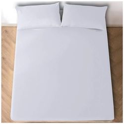 GC GAVENO CAVAILIA Sábana Bajera Ajustable y Fundas de Almohada, polialgodón, Color Blanco, Doble