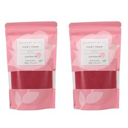 Sunday Rain Rose Foot Soak, for Foot Bath Spa, Relaxing and Luxurious, for Tired Achy Feet, Vegan and Cruelty-Free, 400g (Pack of 2)