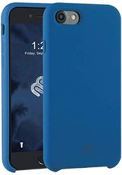 Mobello Velvet Silicone Admiral Blue iPhone 7/8/SE, Välskyddande Mjukt Mobilskal i Flytande Silikon till iPhone SE, iPhone 8 & iPhone 7 4.7" 2020/2017/2016, Blå