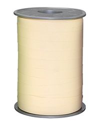C.E. Pattberg Cadeaulint, mat crèmekleurig, 200 m lint in paperlook voor het inpakken van geschenken, 10 mm breedte, voor mooie bloemen- en babyshowerdecoraties, pastelkleurige ballonlinten - voor