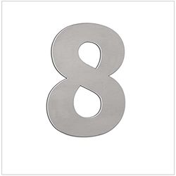 EVI Herrajes 650/80 -Numéro de la maison, "8" de 80mm, finition inox mat (stainless steel)