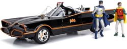 Jada - Dc Batman Batmobile Classic 1966, 253216001, + 8 Anni, Scala 1:18, 2 Personaggi Inclusi