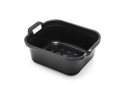 Addis bacinella Rettangolare con Manici, plastica, Nero, 39 x 32 x 14 cm