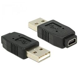 DDR4-Gender Changer Mini USB-B 5-pin USB-A zwart