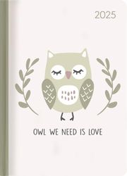Lady Journal Lovely Owl Owl we need 2025 - Agende Lady Journal 10,7 x 15,2 cm