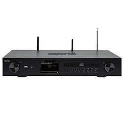 Imperial DABMAN i550 CD hifi-internetradioversterker (DAB+/ DAB/UKW/WLAN, Bluetooth, streamingdiensten, cd-speler, stereoversterker, AV-ontvanger), zwart, hifi-breedte, 22-252-00