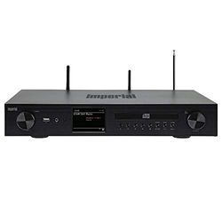 Amplificador de radio por Internet Hi-Fi Imperial DABMAN i550 CD (DAB+/DAB/UKW/WLAN, Bluetooth, servicios de streaming, reproductor de CD, amplificador estéreo, receptor AV), negro, ancho HiFi, 22-252-00