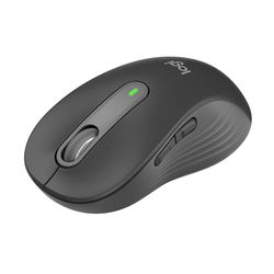 Logitech Signature M650 L Full-Size Draadloze Muis – Voor grote handen, 2 jaar batterijduur, stil klikken, aanpasbare zijknoppen, Bluetooth, voor pc/Mac/meerdere apparaten/Chromebook - Grijs