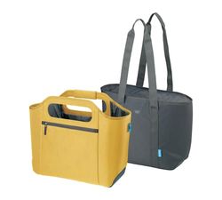 alfi ISO Bag 2in1 23 litros, misted Yellow, Bolsa-Nevera isotérmica de poliéster con Correa Extra, Bolsillo Aislado para la Compra, Piscina, Sauna, Bolsa isotérmica, Flexible, Lavable