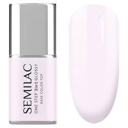 Semilac S252 Smalto UV 3 in 1 One Step Glossy Milky Pink 7 ml – Smalto gel UV 3 in 1 | Ideale per unghie naturali | Lunga durata