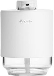 Brabantia - Mindset Dispensador de Jabón - Mecanismo de Bomba Antigoteo - Fabricado con Metal & Vidrio - Resistentes a la Corrosión - Elegante Accesorio de Baño - Fresh Blanco - 200 ml
