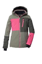 killtec Bambine e ragazze Giacca da sci/giacca funzionale con cappuccio e paraneve KSW 442 GRLS SKI JCKT, moos, 164, 43162-000