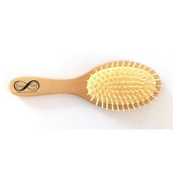 Brosse à Cheveux en Bambou Naturel Végan - Démêlante, Antistatique et Respectueuse de l’Environnement - 109 Picots Souples sur Coussin pour un Brossage agréable avec Effet Massant - Sun & Sia