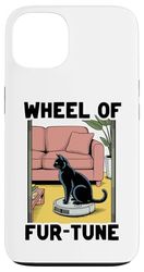 Wheel Of Fur-Tune Cat On Robot Vacuum Cleaner Cat Case for iPhone 13