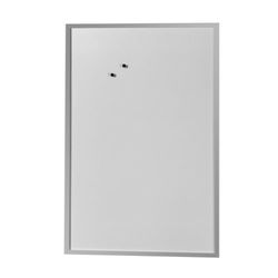 Herlitz 10524635 whiteboard en magneetbord schrijfbord 60 x 80cm wit met houten frame zilver met houten frame