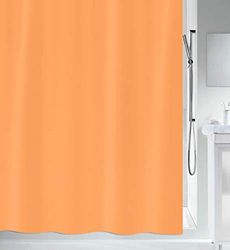 Spirella 240 x 180, Orange Primo Collection, Textile Shower Curtain, 100% Polyester