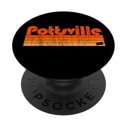 Estilo retro de los 80 en Pottsville, Pensilvania PopSockets PopGrip Adhesivo