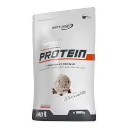 Best Body Nutrition Gourmet Premium Pro Protein, Stracciatella, Shake protéiné à 4 composants: Caséinate, concentré de whey, isolat de whey, protéine d'œuf, sachet zippé de 1 kg