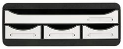 Exacompta - Réf. 3197213D - Toolbox mini caisson individuel à 4 tiroirs pour ranger les petits ustensiles - Dimensions extérieures : Profondeur 27 x largeur 35,5 x Hauteur 13,5 cm - Blanc brillant