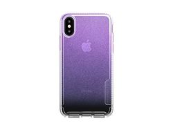 Tech21 Protective Apple iPhone X/XS Case Ultra-Thin Iridescent Back Cover with BulletShield - Pure Shimmer - Pink