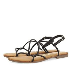 Gioseppo Guira platt sandal för kvinnor, Svart - Svart - 36 EU