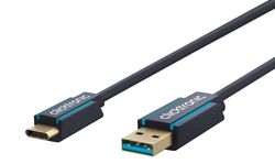 Clicktronic Casual USB-C serie 3.0 kabel, USB type C naar USB type A stekker, 2,0 m