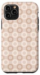 Carcasa para iPhone 11 Pro Beige Light Brown Classic Geometric Honeycomb pattern