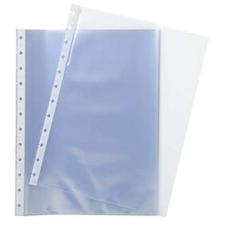 Exacompta - Réf. 86134E - Recharge de 10 pochettes cristal translucide haute qualité pour protège-documents amovible à anneaux Exactive - pour format A4