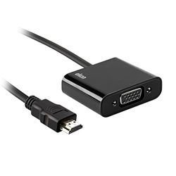 ekon HDMI VGA Ethernet HUB-adapter, hane hona 10 cm HDMI-kabel, rynkskydd, för TV, PC, bärbar dator, bildskärm, projektorer