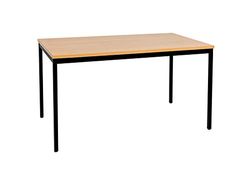 furni24 Table de Bureau en Acier - Hêtre - 160 x 80 x 75 cm - Montage Facile - Certifié TÜV/GS - Table de Travail, Table de Cuisine, Table à Manger, Table d'imprimante, Bureau d'ordinateur - Table de