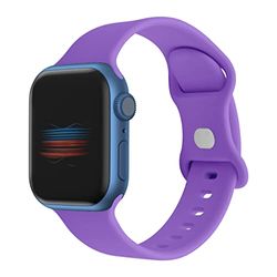 Pulsera Compatible con Apple Watch 42 mm, 44 mm, 45 mm, Correa de Repuesto Deportiva Compatible con iWatch Series 7 6, 5, 4, 3 2 1 SE(Violeta), Morado, 42mm/44mm/45mm