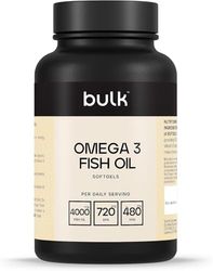 Bulk Gélules d'huile de poisson oméga 3, 1000 mg, paquet de 270, l'emballage peut varier
