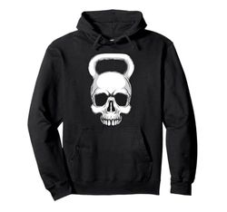 Kettlebell Skull sollevamento pesi attrezzature Bodybuilding Art Felpa con Cappuccio