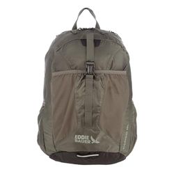 Eddie Bauer Stowaway opvouwbare rugzak van 30 liter met waterbestendige afwerking en 2 zijvakken van mesh voor waterflessen - sparren