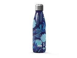 IDRINK I-Drink - Borraccia 500 ml Termica Acciaio Bottles (Fiori Blu)