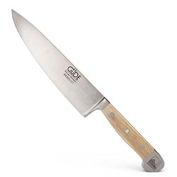 GÜDE Solingen - Couteau de chef forgé, 21 cm, bois de chêne Balkhauser Kotten, ALPHA-BALK - double mitre, fabriqué à la main en Allemagne