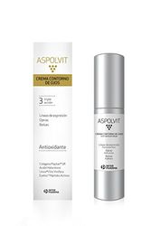 ASPOLVIT Contorno de olhos antirrugas para mulher com colagénio e ácido hialurónico Reduz bolsas, olheiras e linhas de expressão: 15 ml