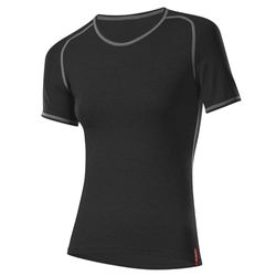 Löffler - Camiseta de Acampada y Senderismo para Mujer, tamaño 44, Color Negro