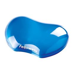 Fellowes Wrist Rest - Crystals Gel Wrist Rest with Non Slip Rubber Base - Ergonomic Mouse Mat Wrist Support, Keyboard Wrist Rest for Computer, Laptop, Home Office Use - Blue