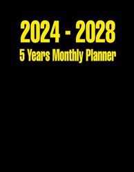 2024-2028 5 Year Monthly Planner: 60 Months 5 Year Organizer with Holidays to Do List Goals | Five Years Calendar