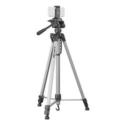 CULLMANN - 52129 - Alpha 2800 Treppiede mobile con supporto per smartphone (184, 5 cm di altezza, con testa a 3 vie, 2 prolunghe) argento