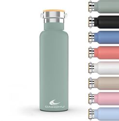Daikoku Botella Agua Acero Inoxidable - 500ml - Botella Térmica - Bebidas Frías 24 Horas y Calientes 12 Horas - Botella Agua Antigoteo - Doble Pared Libre de BPA - Cantimplora Termica - Verde Pastel
