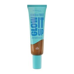 Rimmel London Kind & Free GLOW IT UP Fondotinta Idratante, 510, Cinnamon, Lenisce la pelle sensibile, Colorito sano e luminoso, Idrata per tutto il giorno, 30 ml