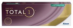 Dailies Total 1 for Astigmatism Lenti a Contatto Giornaliere, 30 Lenti, BC 8.6 mm, DIA 14.5 mm, CYL 1.25, Asse 170, -01.00 Diopt