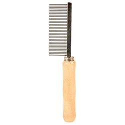 Trixie Medium Teeth Comb with Wooden Handle, 18 cm