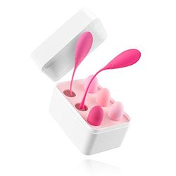 Teazers Kegel Balls Set Weigthed Exercise Balls - Pelvic Floor Exercise Ball for Tightening & Strengthen Bladder Control - Set of 6 Different Weights for Beginners and Advanced - Pink
